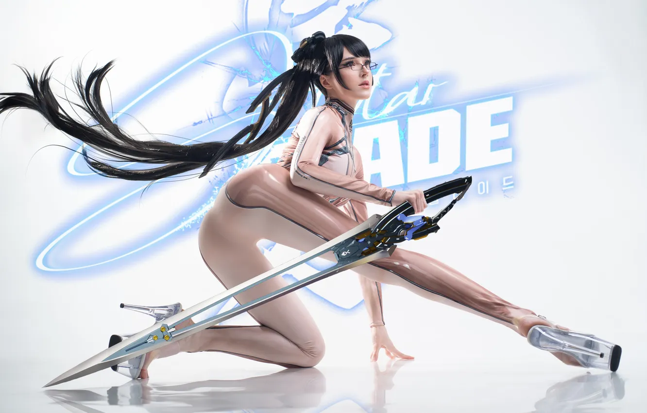 Photo wallpaper model, women, cosplay, video games, Stellar Blade, Candy Balll, Eve (Stellar Blade)