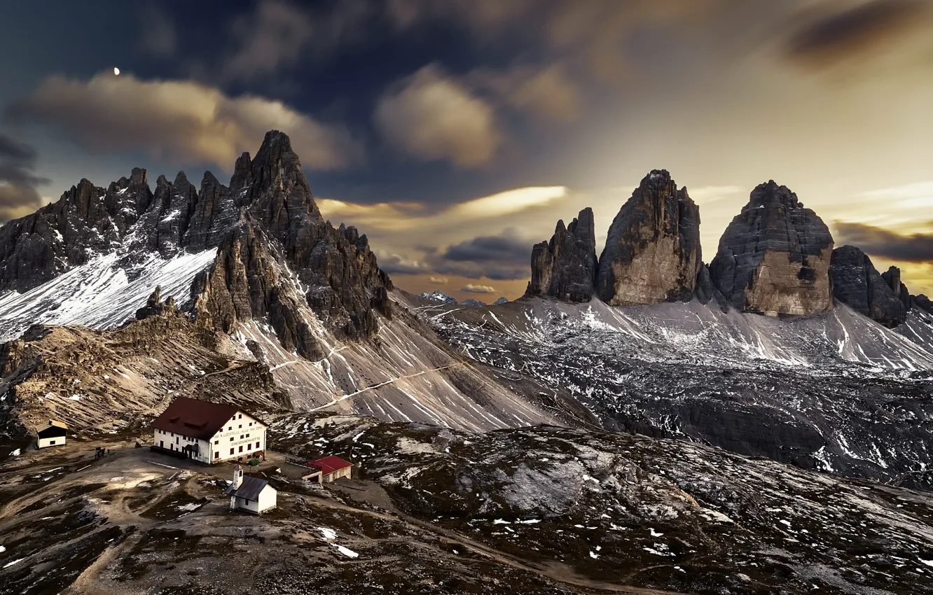 Photo wallpaper mountains, nature, home