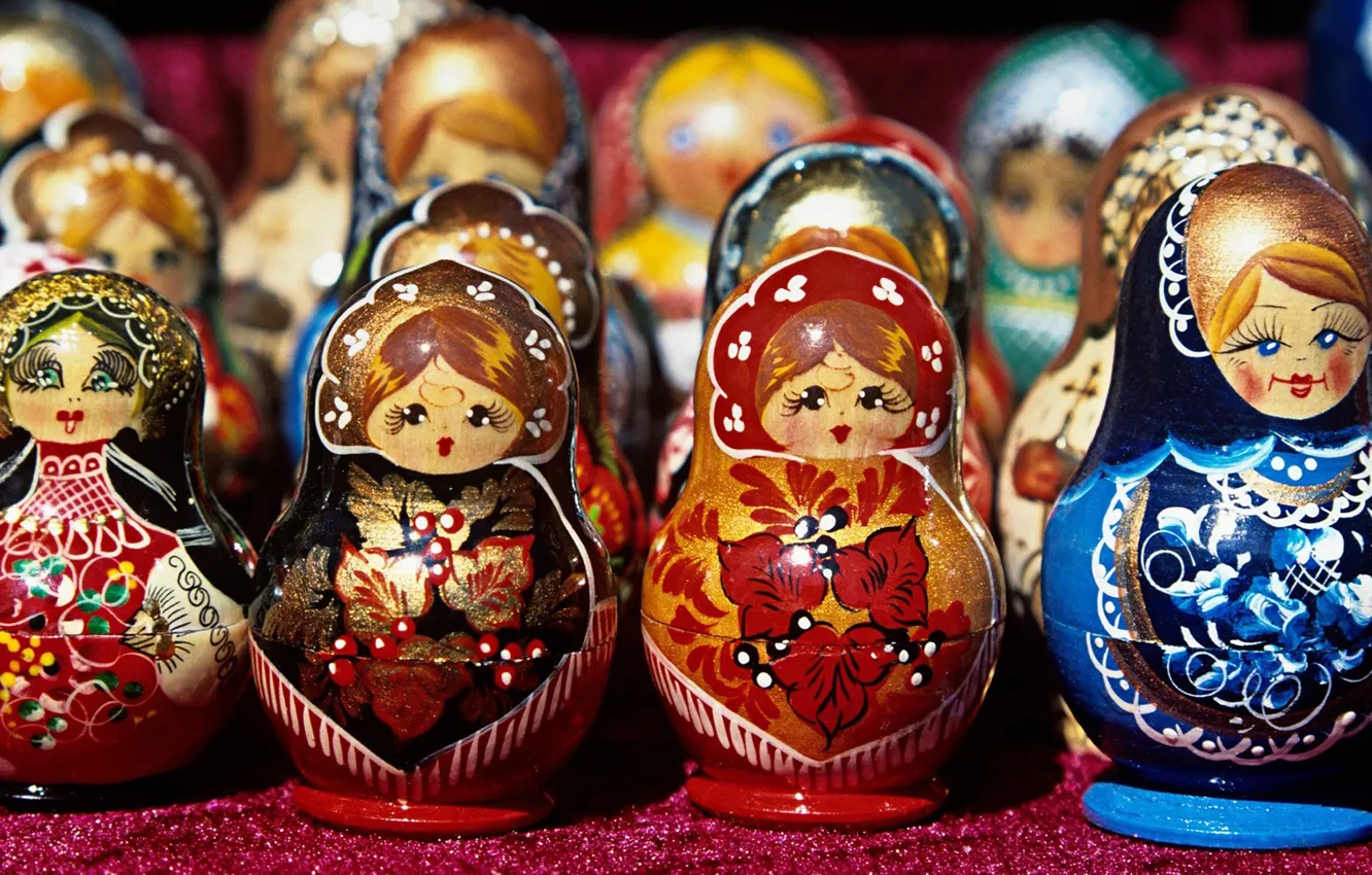 Photo wallpaper toy, souvenir, matryoshka
