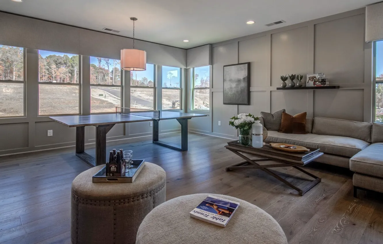 Photo wallpaper design, style, interior, Billiards, games room, Area