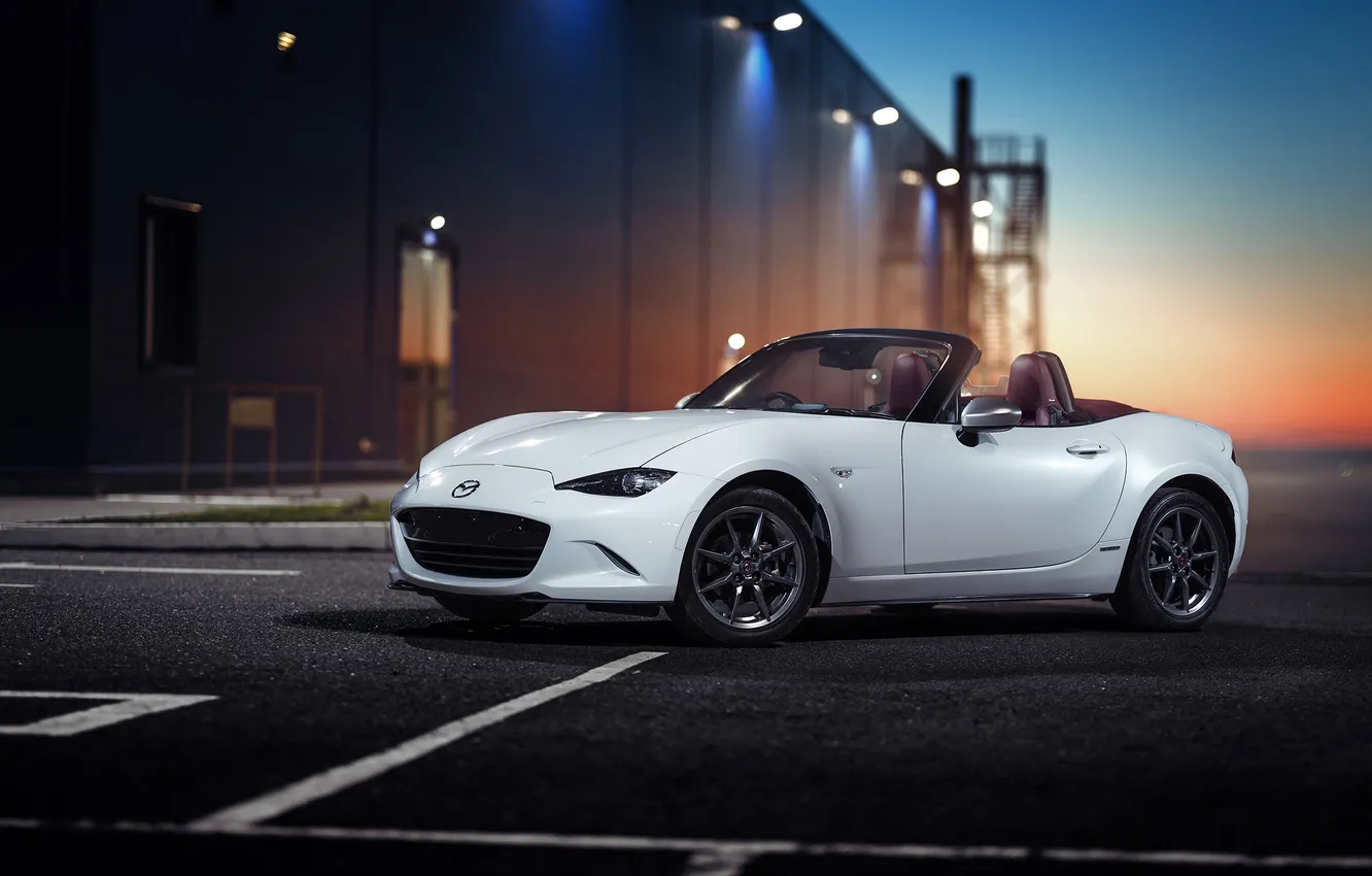 Photo wallpaper road, Roadster, Playground, Mazda mx-5