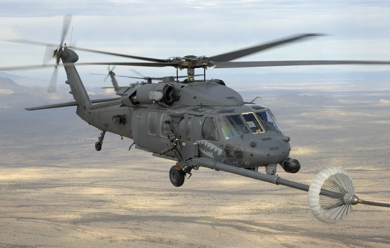 Photo wallpaper helicopter, blades, refueling