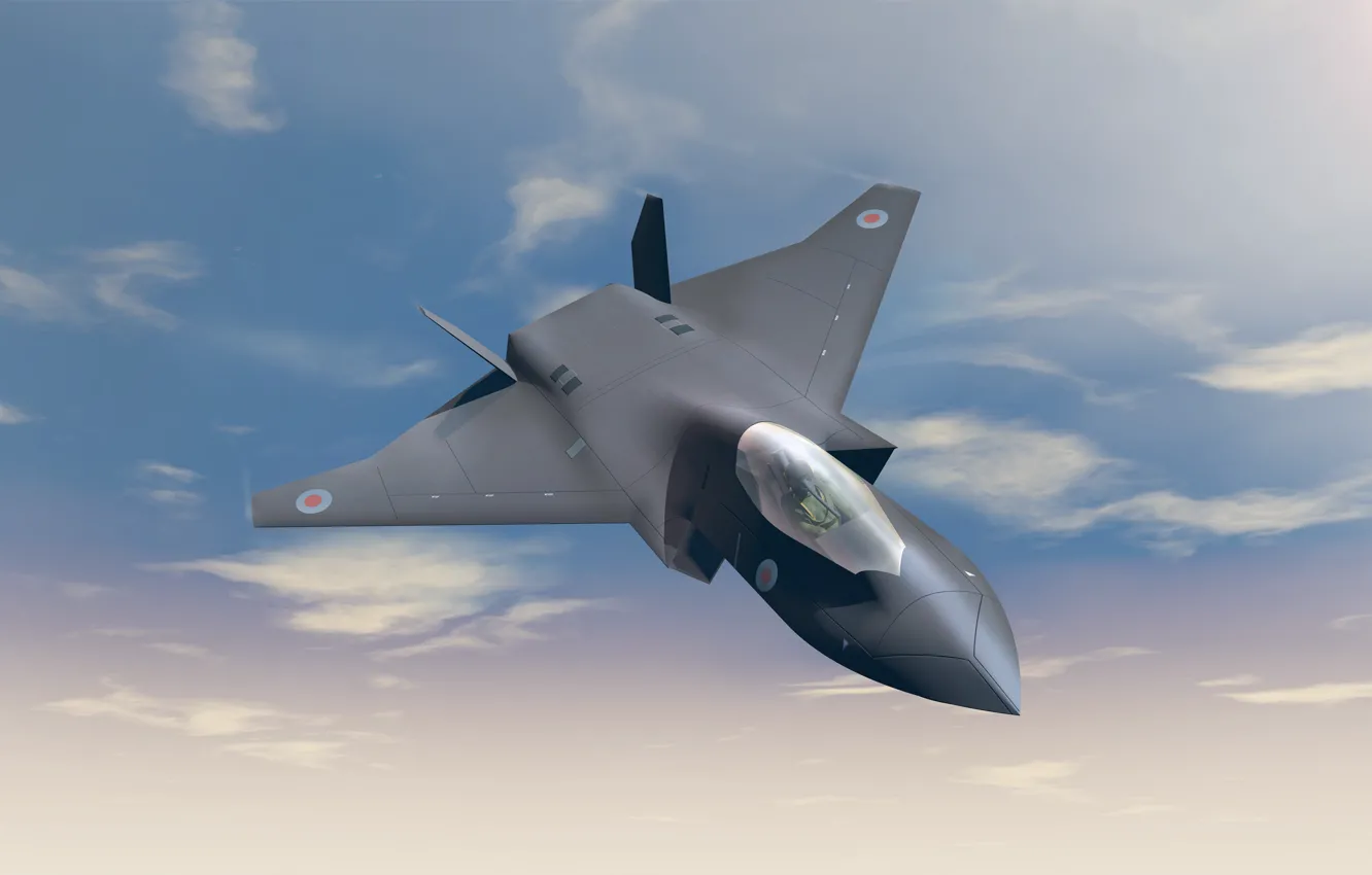 Photo wallpaper The plane, Art, BAE Systems, Combat aircraft, The concept of the combat aviation system of …