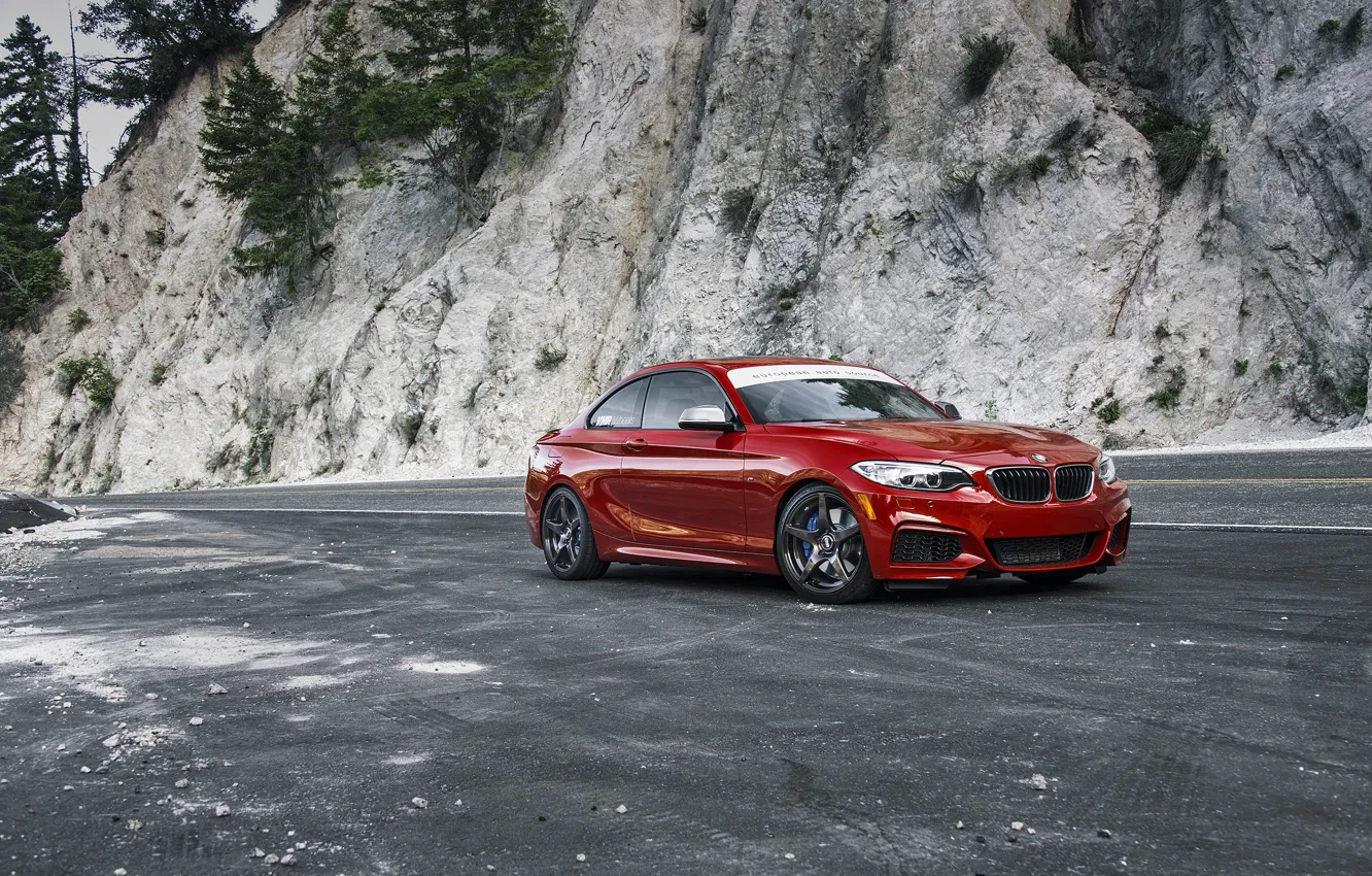 Photo wallpaper BMW, Red, F22, Melbourne, M235i