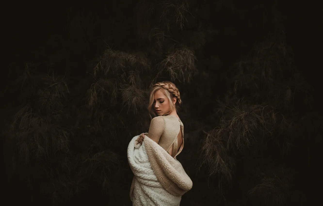 Photo wallpaper girl, pose, blonde