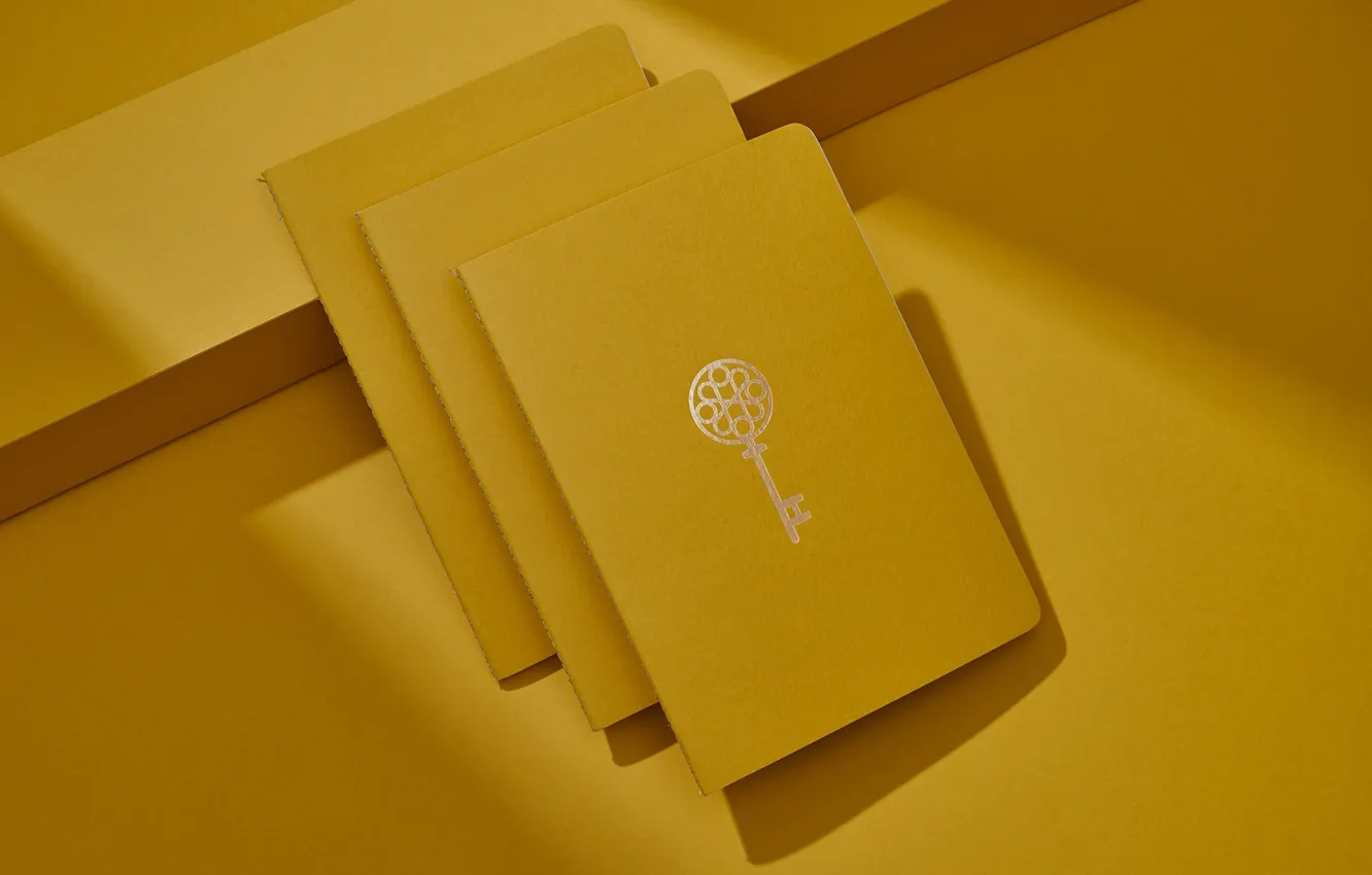 Photo wallpaper sign, key, logo, book, House of Filigree