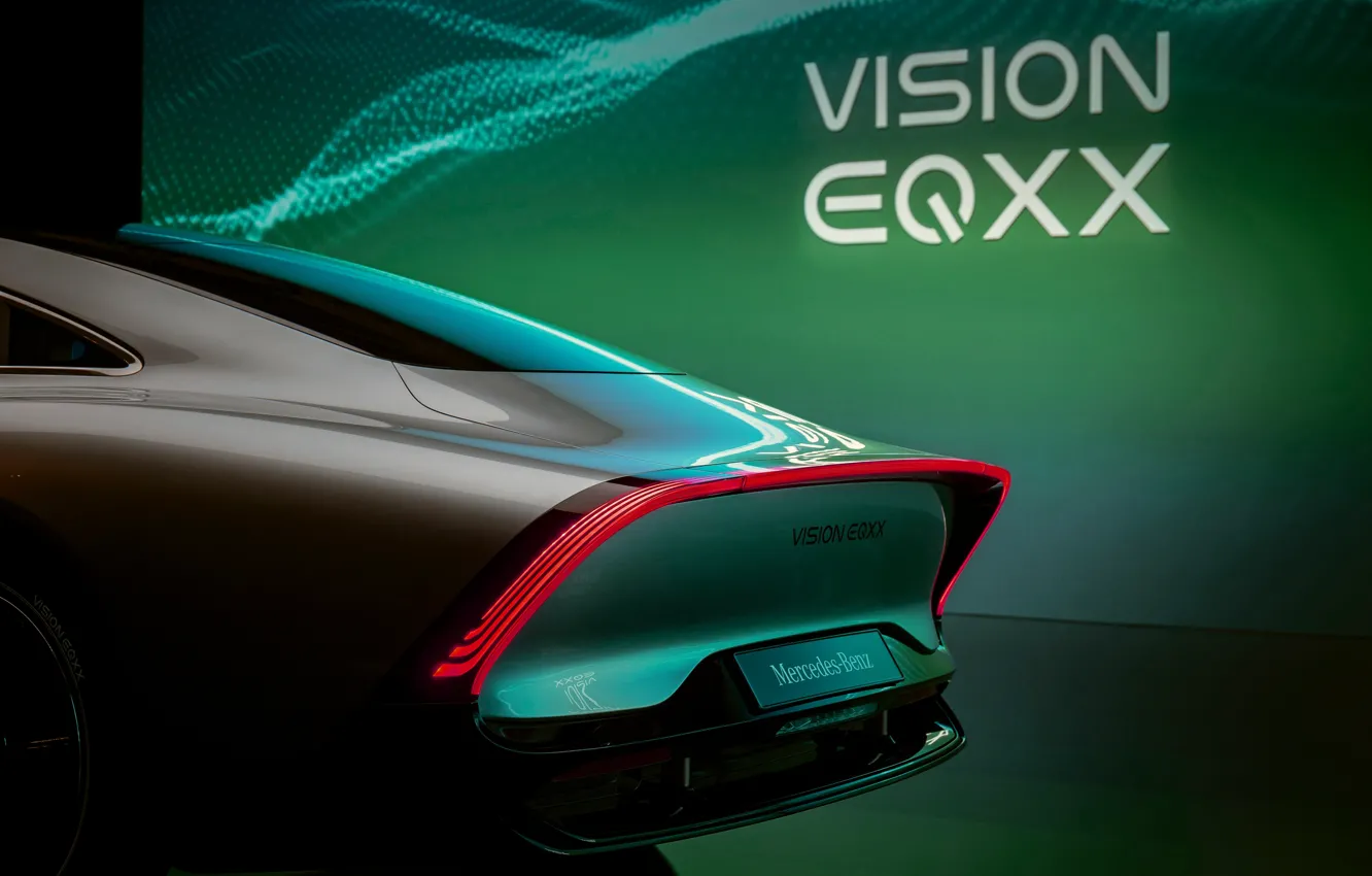 Photo wallpaper coupe, Mercedes-Benz, 2022, Vision EQXX Concept, rear overhang