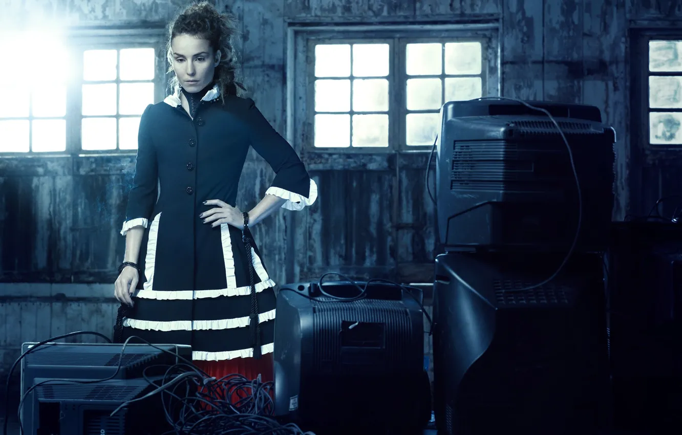 Photo wallpaper light, room, actress, TV, window, Noomi Rapace, Noomi Rapace