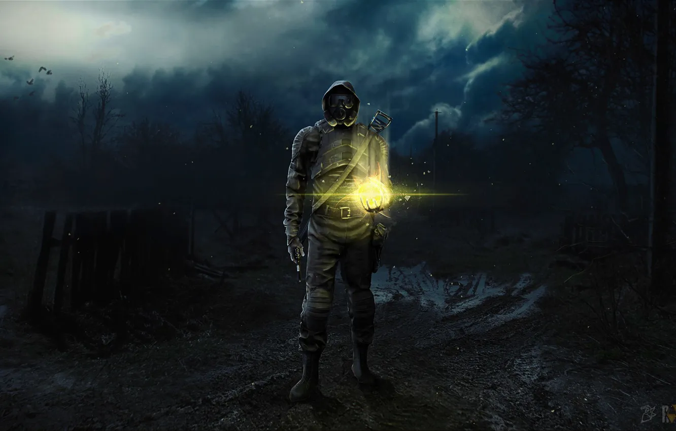 Photo wallpaper art, Chernobyl, Stalker, Stalker, area, fan art