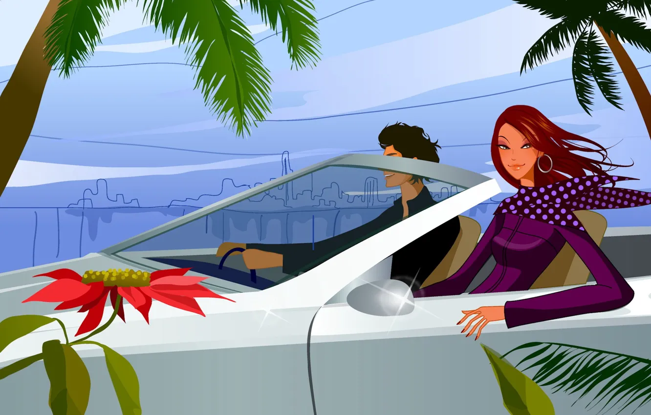 Photo wallpaper auto, vector, glamour