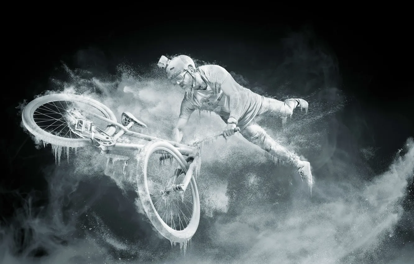 Photo wallpaper Jump, Bike, Male, Bicyclist, Pavel Alekhine
