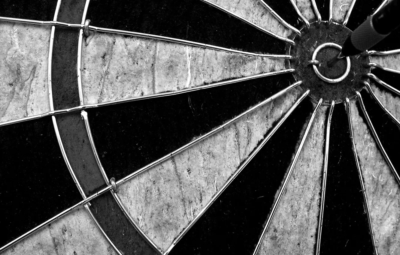 Photo wallpaper black and white, Darts, dart