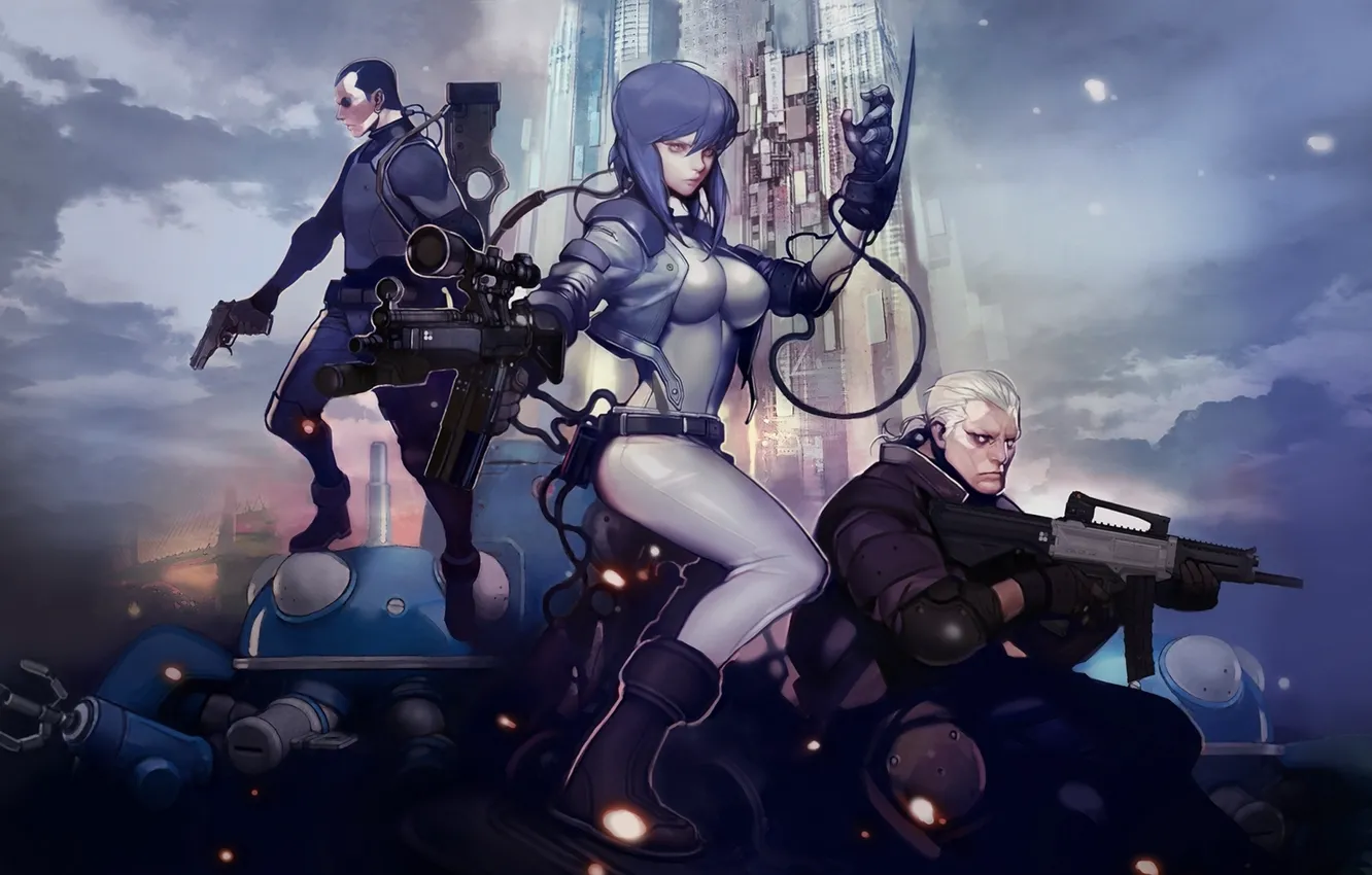 Photo wallpaper tachikoma, Ghost in the Shell, Saito, Ghost in the shell, matoko, Batou, Bateau, Saito