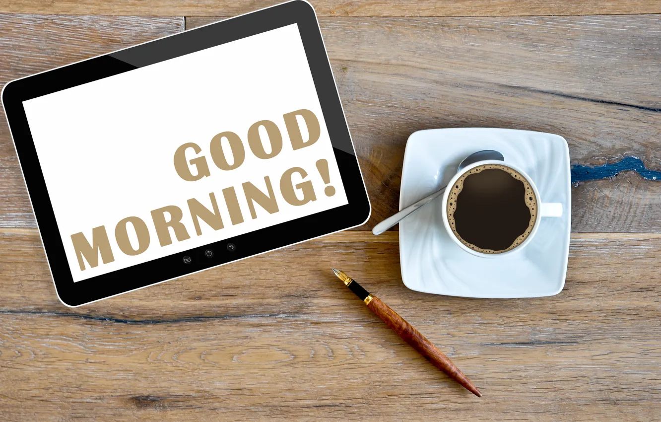 Photo wallpaper coffee, cup, coffee, good morning