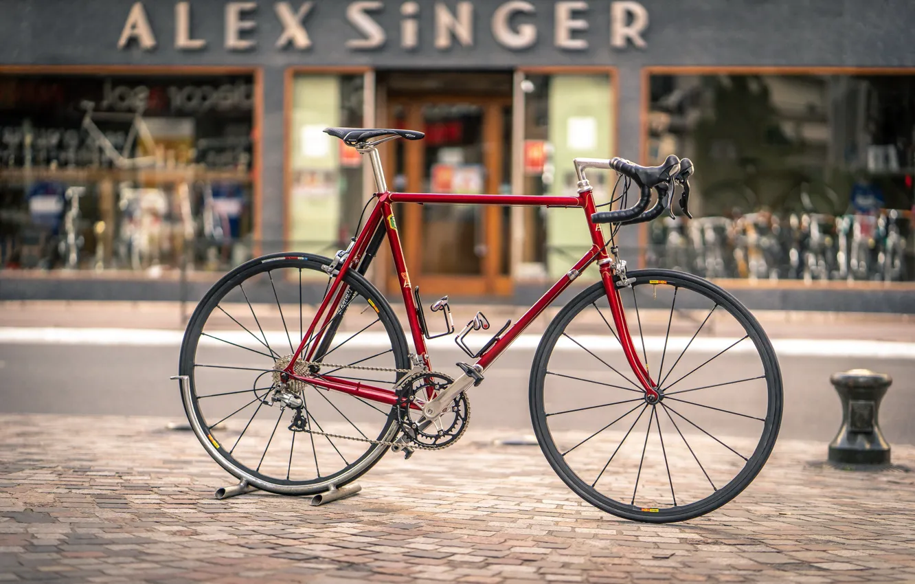 Photo wallpaper bike, the city, street