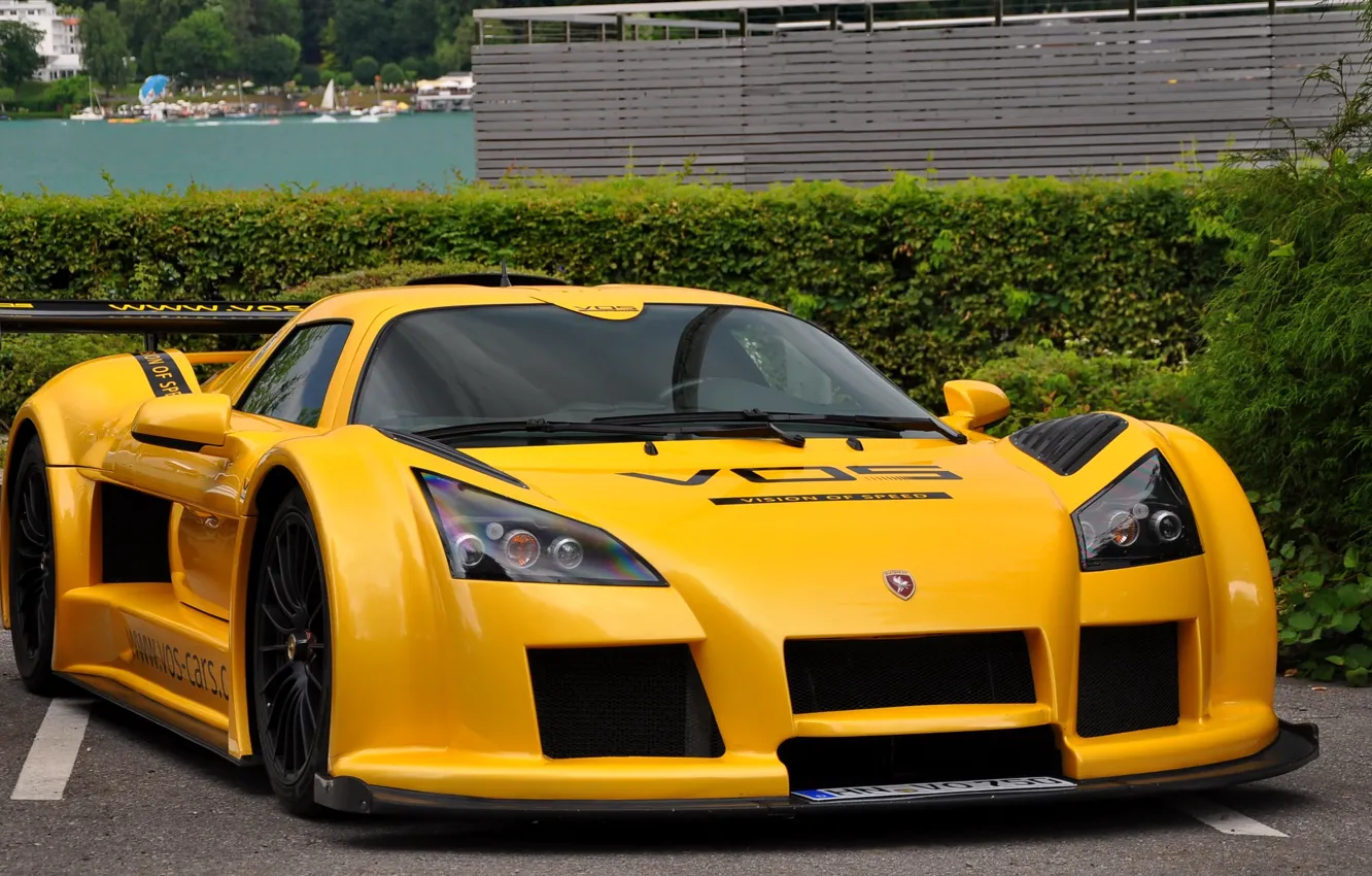 Photo wallpaper Gumpert, Car, Yellow, Apollo, Super