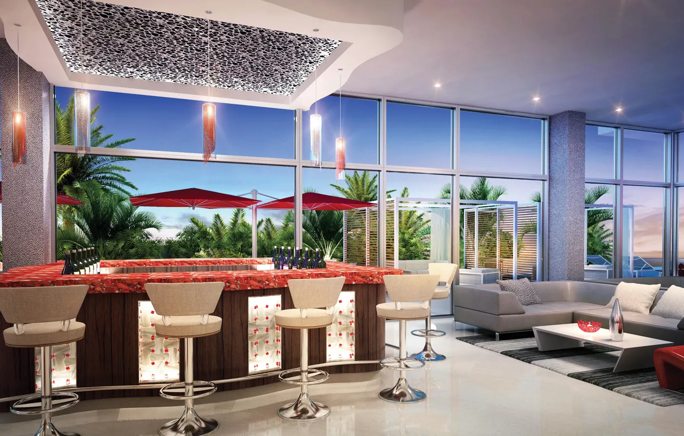 Photo wallpaper Miami, club, bar