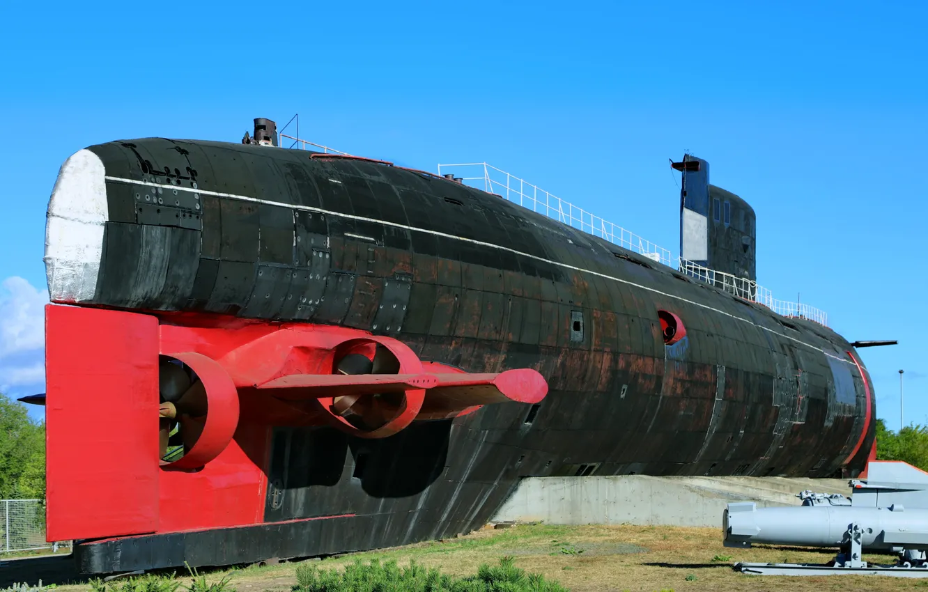 Photo wallpaper Museum, submarine, B-307, project 641b