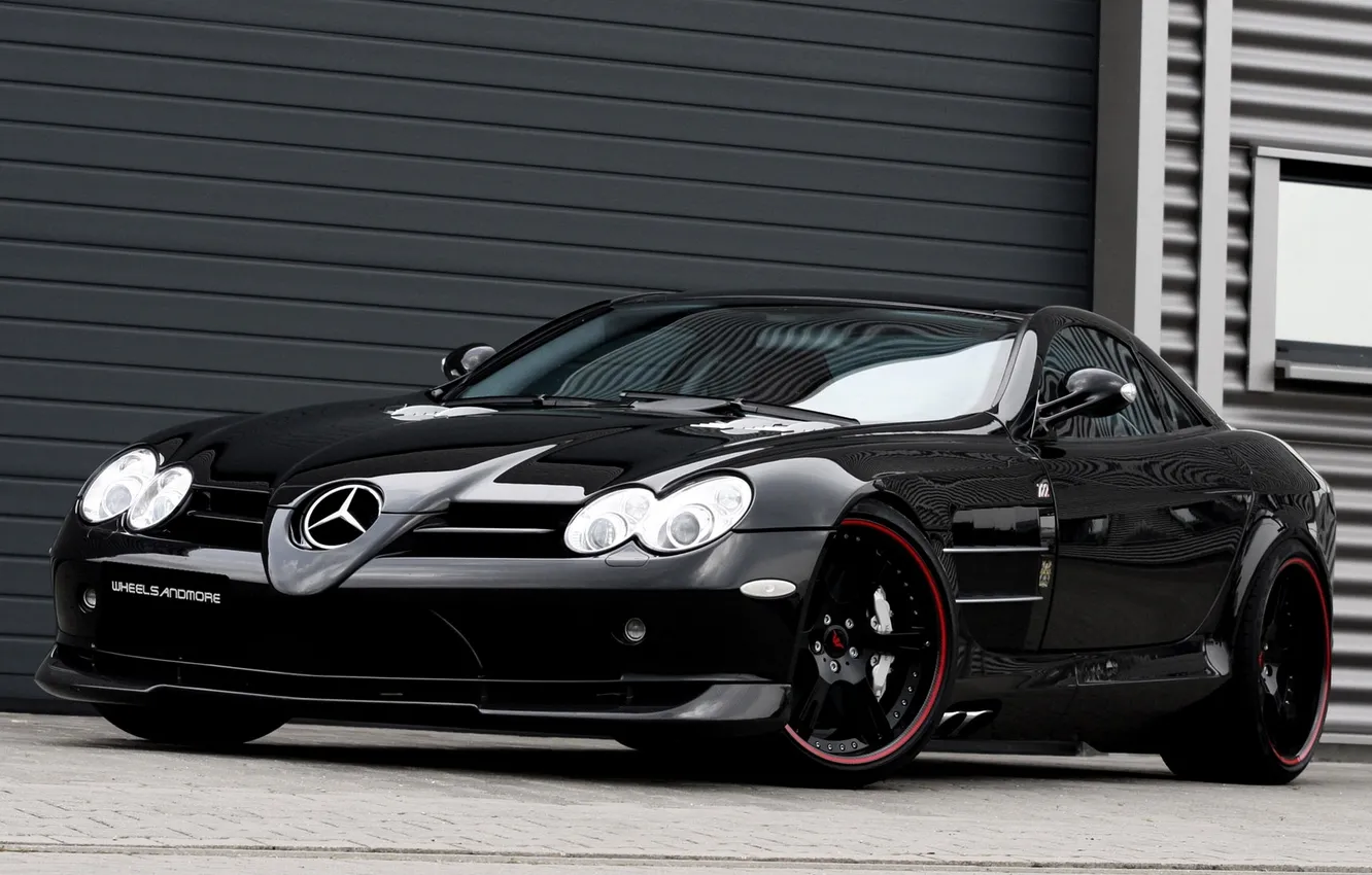 Photo wallpaper black, Mercedes, black, Mercedes, tuning, tuning.auto