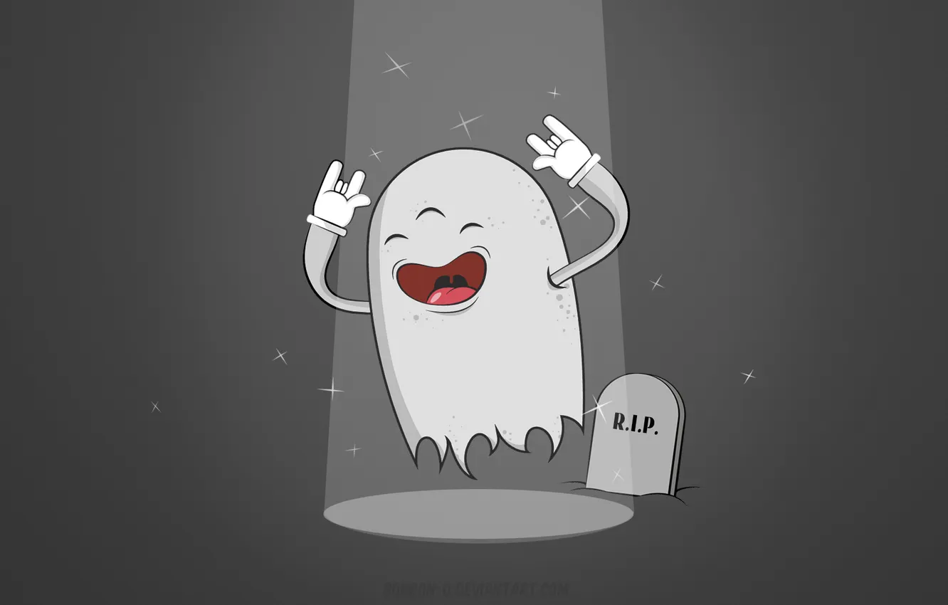 Photo wallpaper graves, glow, Ghost, dead.