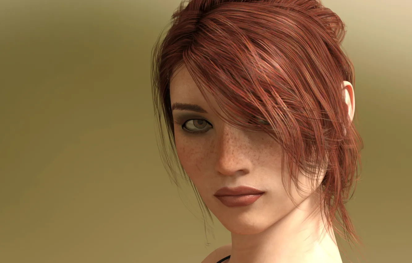 Photo wallpaper girl, face, background, makeup