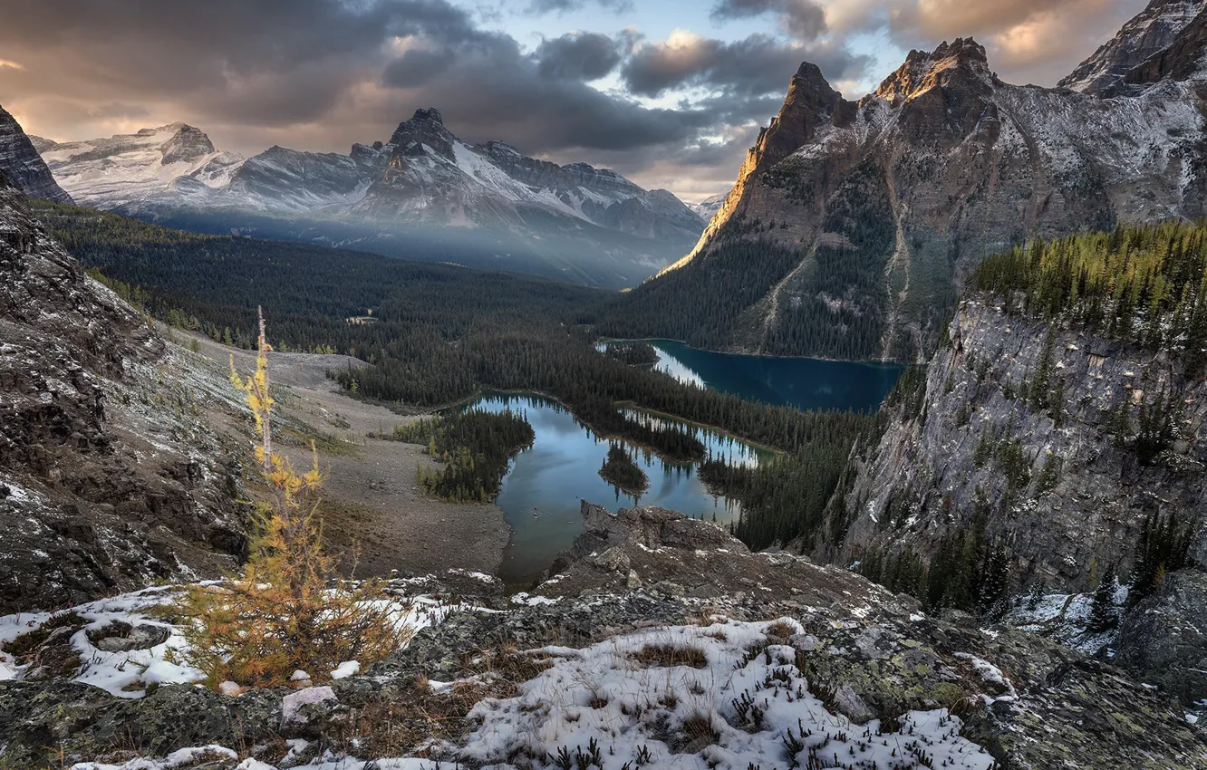 Photo wallpaper landscape, mountains, nature