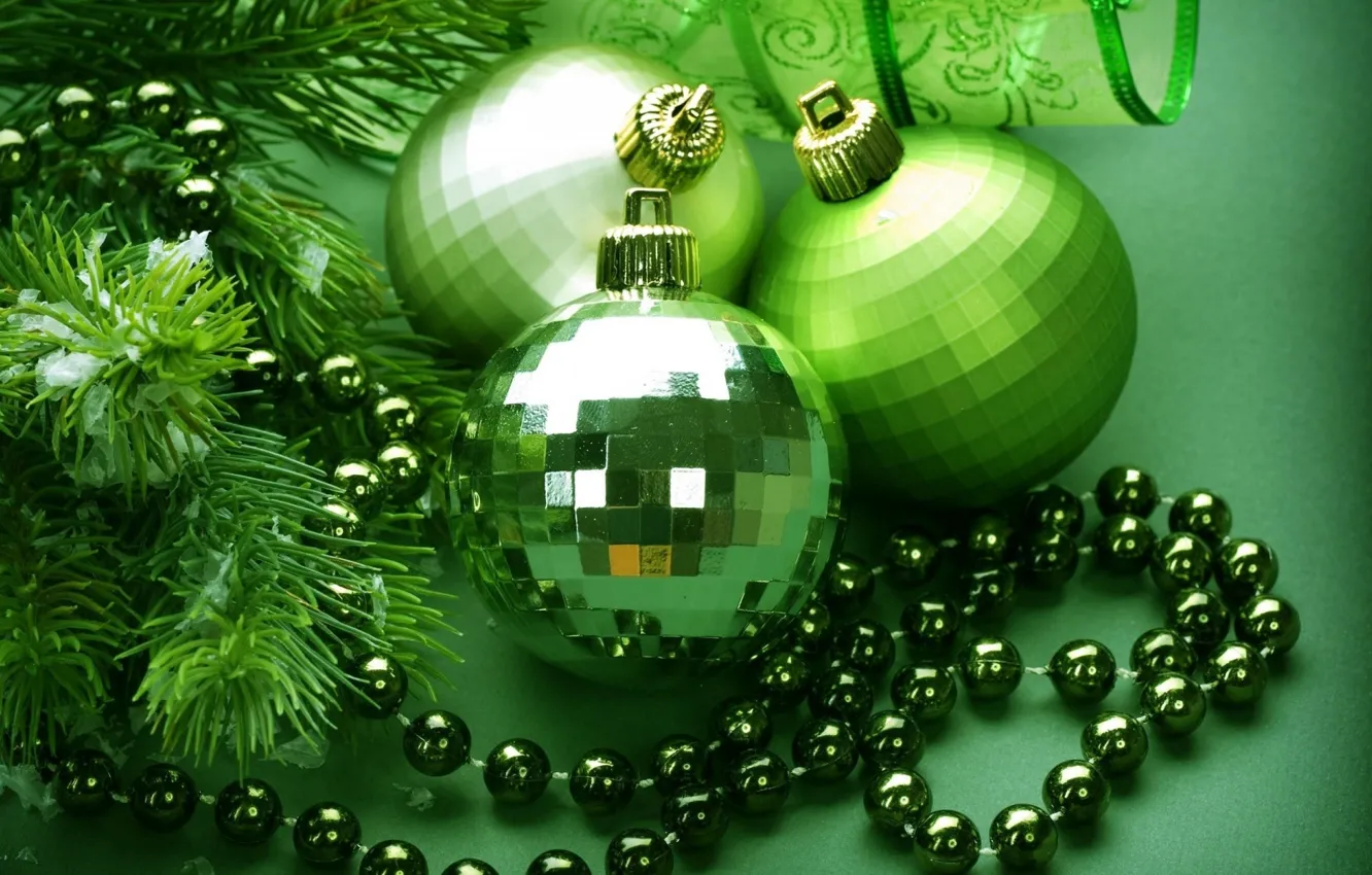 Photo wallpaper decoration, holiday, balls, New Year, Christmas, Christmas, New Year