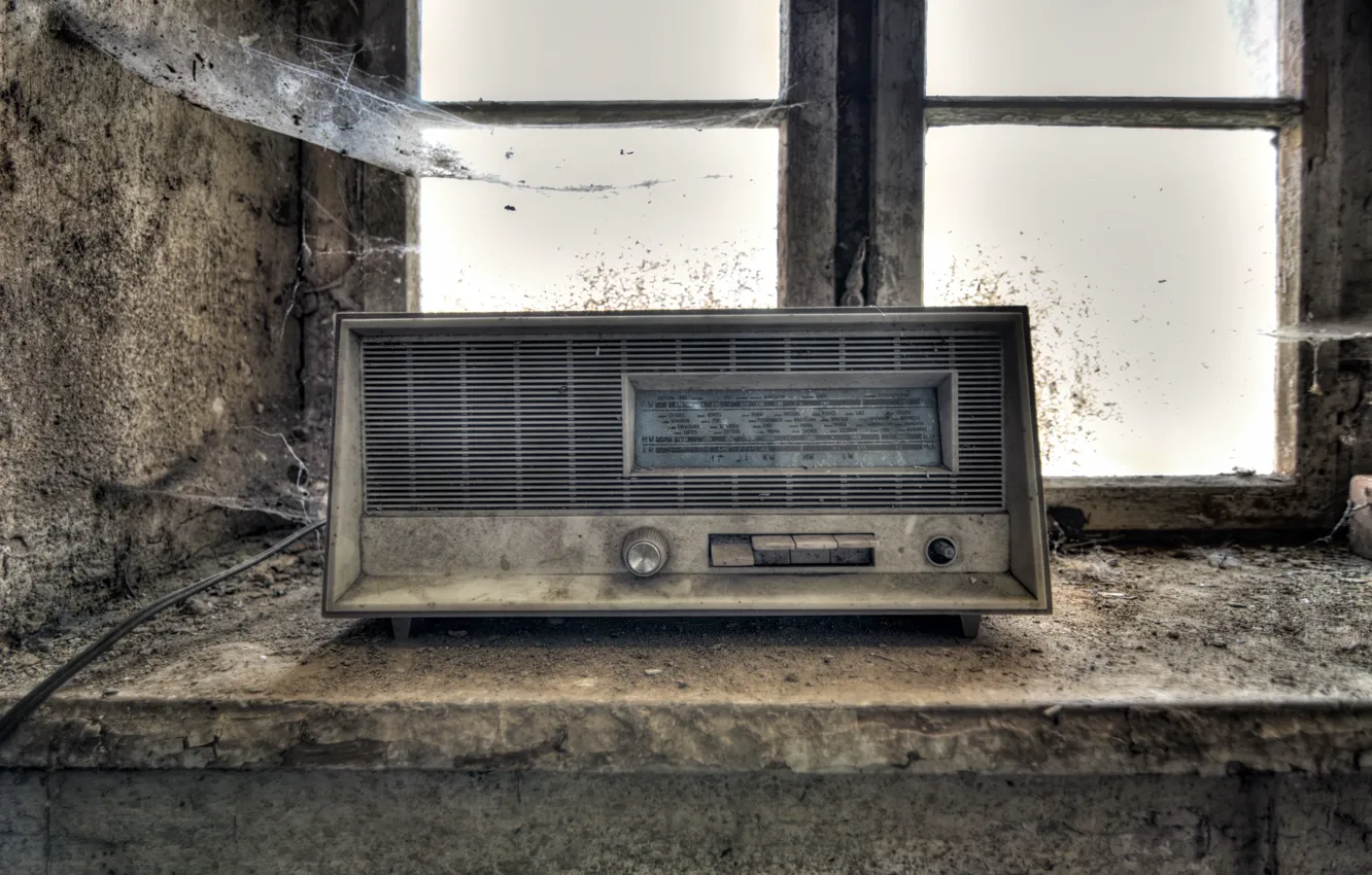 Photo wallpaper radio, window, receiver