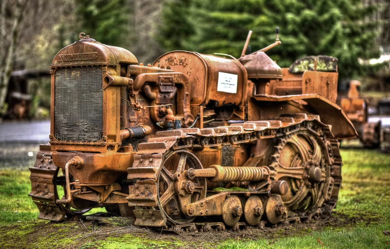 Photo wallpaper tractor, old, rarity