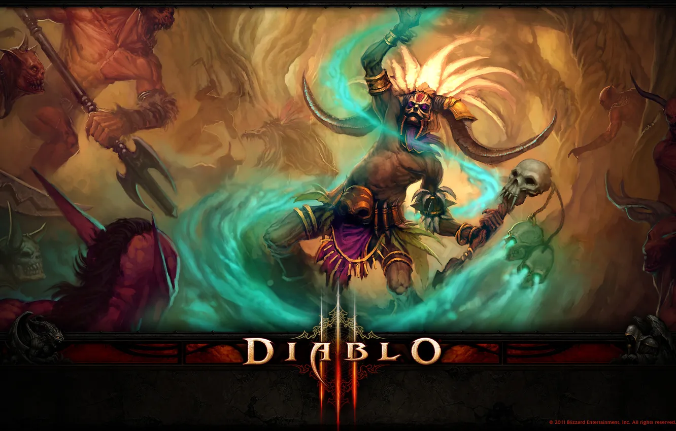 Photo wallpaper Blizzard, Diablo 3, diablo, Diablo III, Diablo, Diablo 3, Diablo III