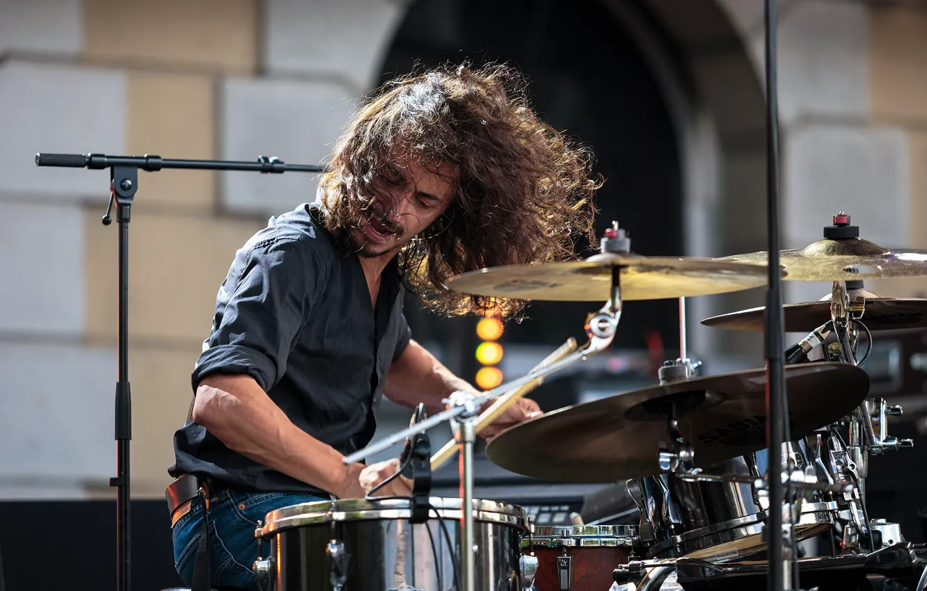 Photo wallpaper music, drummer, shock