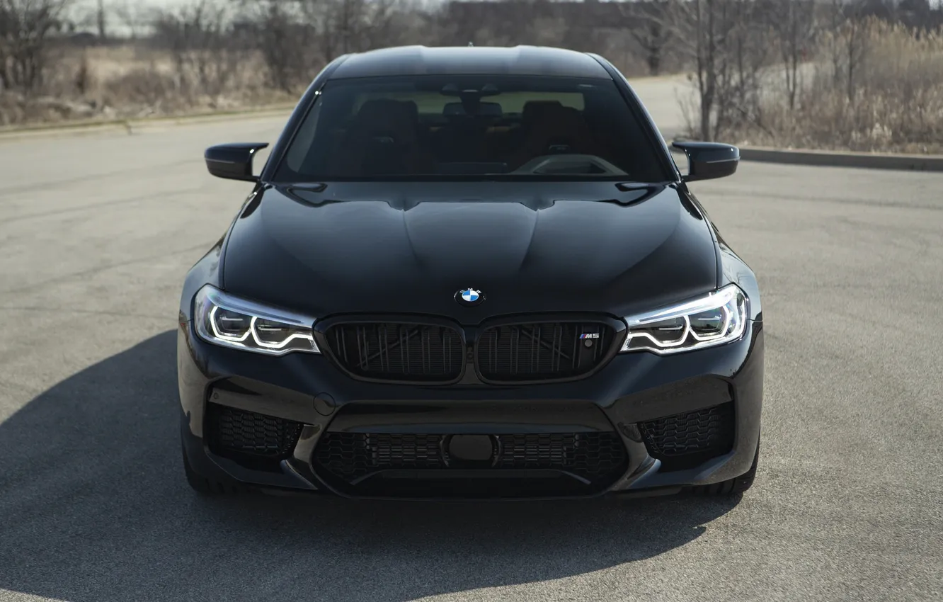 Photo wallpaper BMW, Black, Face, F90