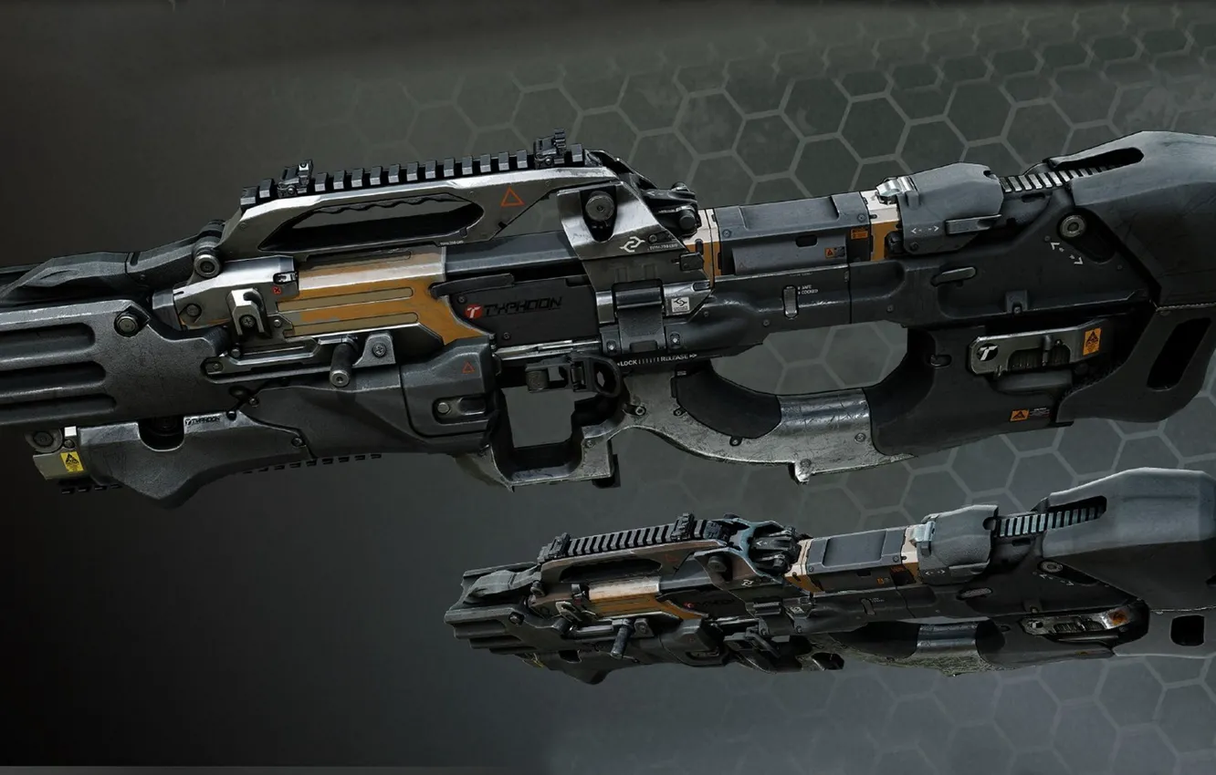 Photo wallpaper automatic weapons, the wars of the future, Crysis weapon of the future