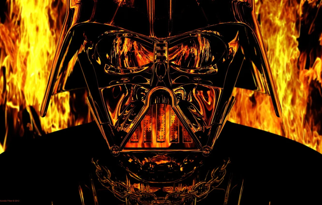 Photo wallpaper reflection, Star Wars, helmet, Darth Vader, Star wars, Darth Vader
