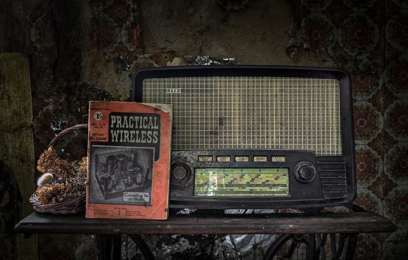 Photo wallpaper background, radio, receiver