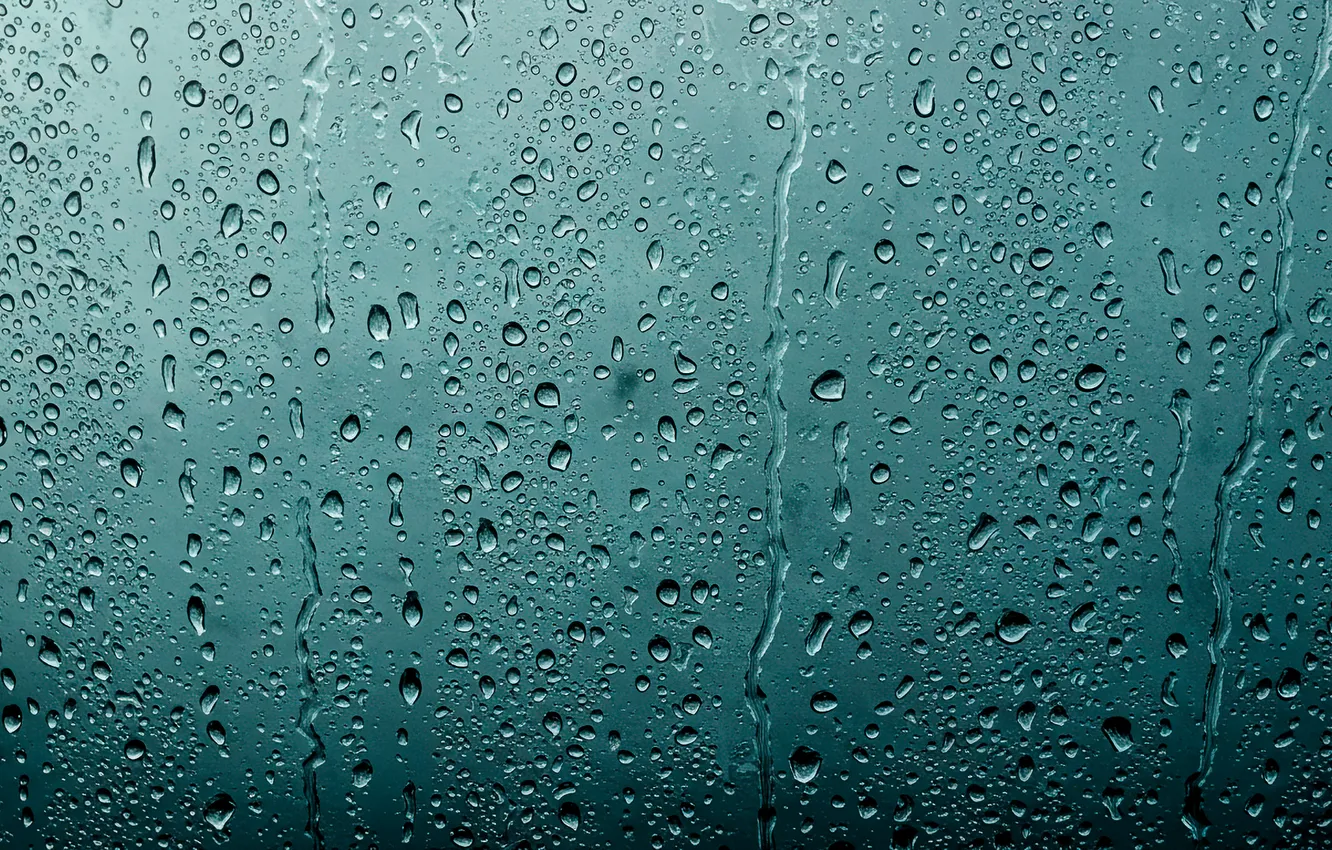 Photo wallpaper glass, water, drops