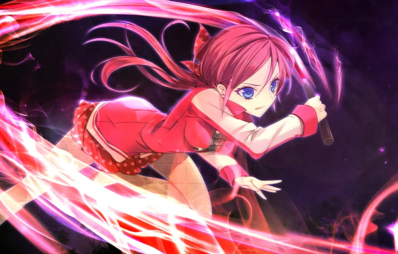 Photo wallpaper girl, weapons, magic, gesture, art, Negai no Kakera to Hakugin no Agreement, Akane