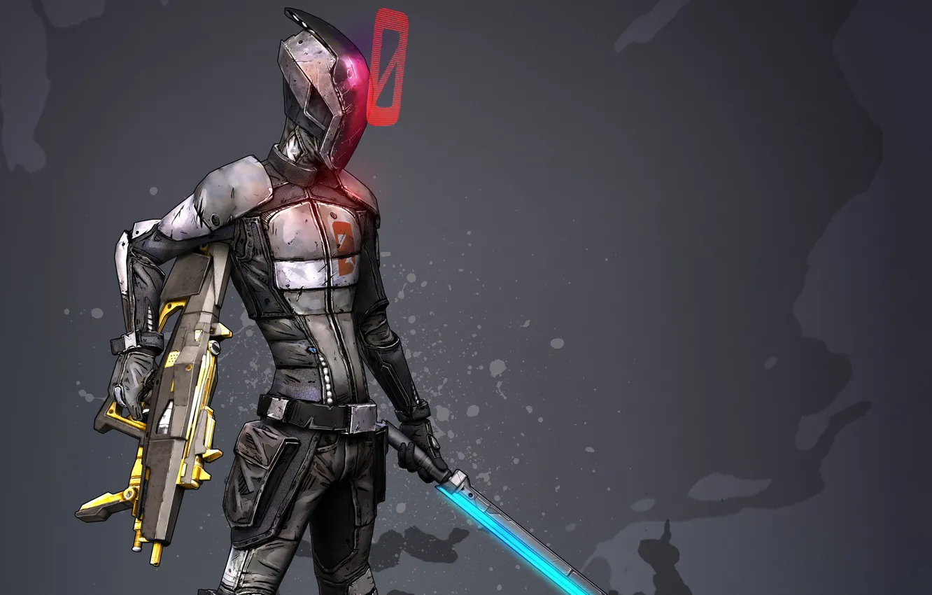 Photo wallpaper sword, Borderlands, zeroбавтомат