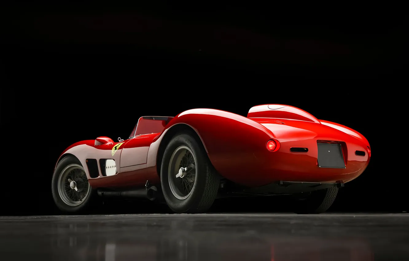 Wallpaper Ferrari, supercar, Ferrari, rear view, 1957, retro cars ...