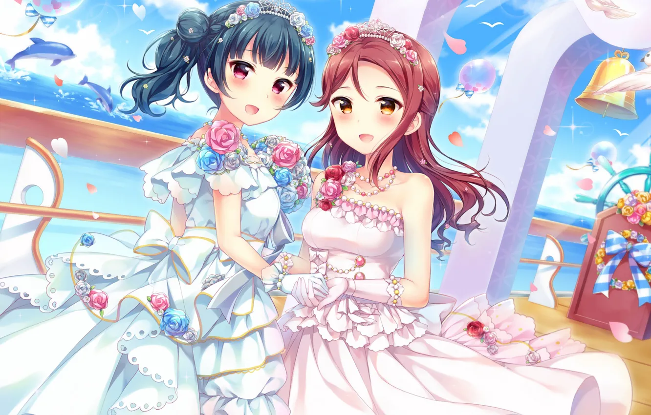 Photo wallpaper girl, the bride, Love Live School Idol Project
