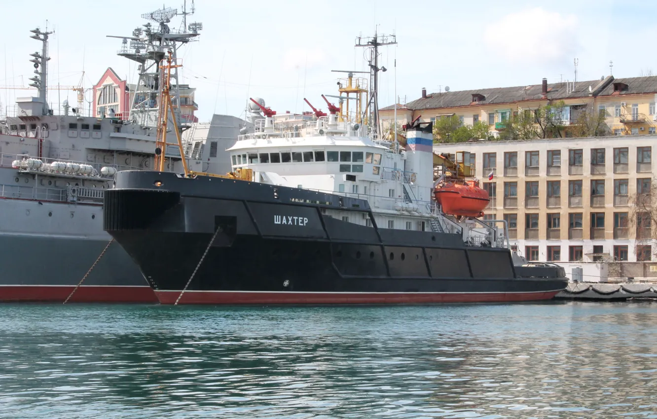 Photo wallpaper tug, sea, lifeguard, Miner, Sevastopol