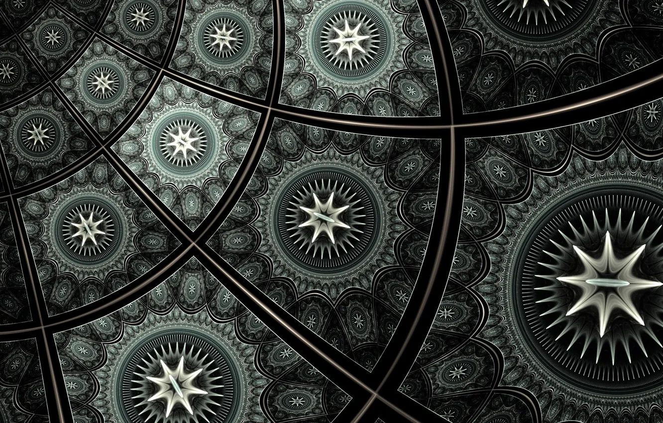 Photo wallpaper rendering, pattern, fractal