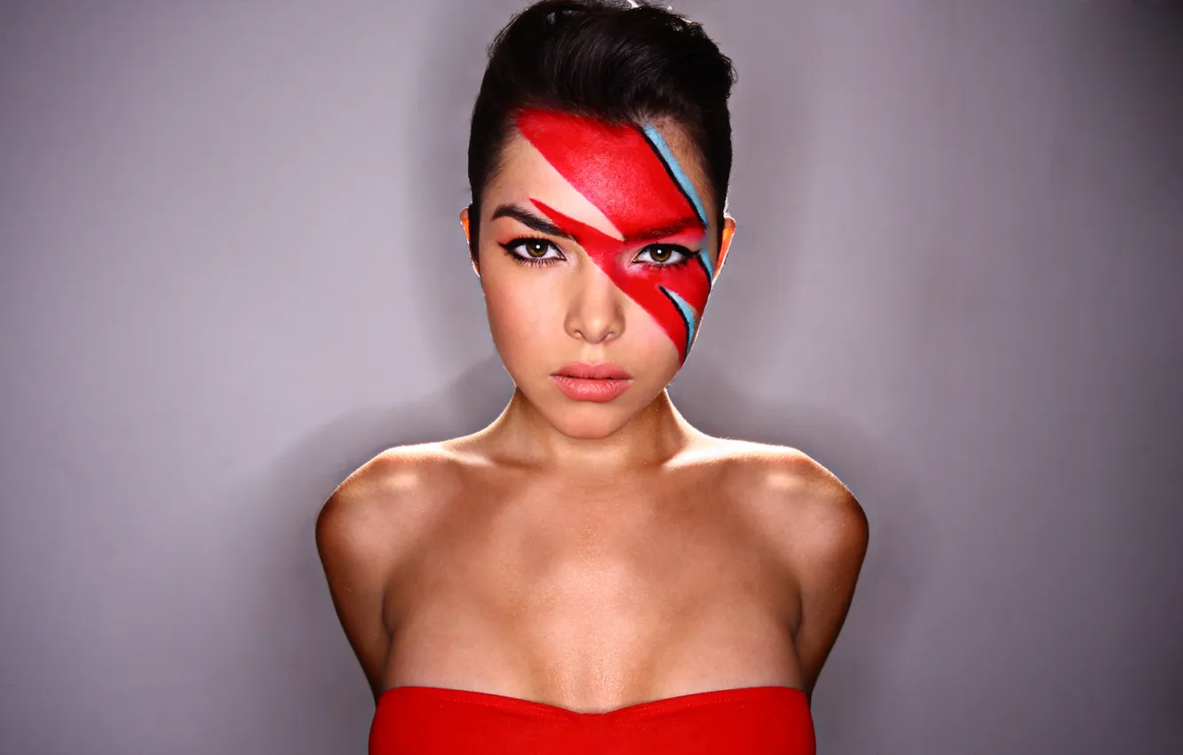 Photo wallpaper girl, face, paint, DJ, DJ Tamara Sky