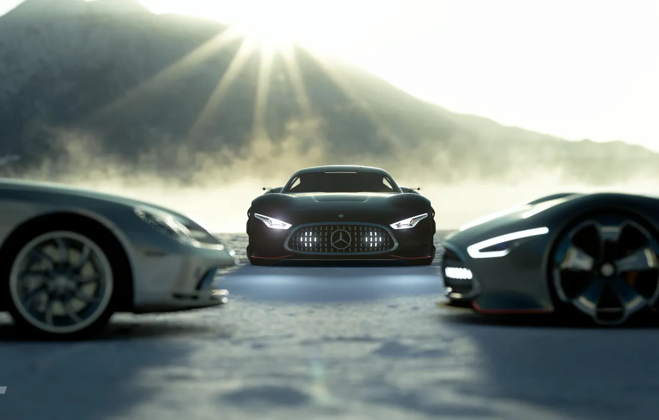 Photo wallpaper Concept, McLaren, SLR, Auto, Black, The game, Japan, Machine