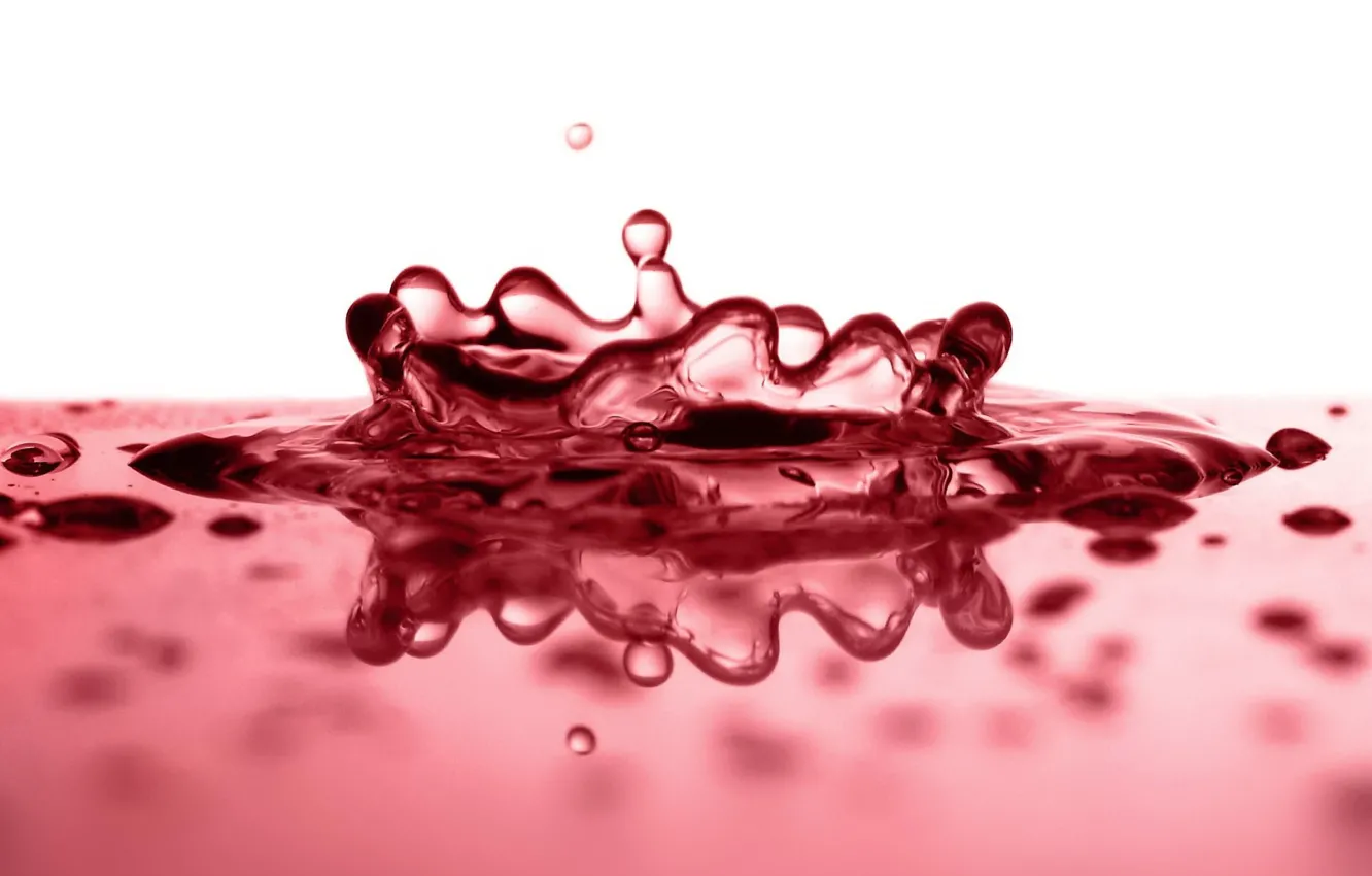 Photo wallpaper drops, juice, pomegranate