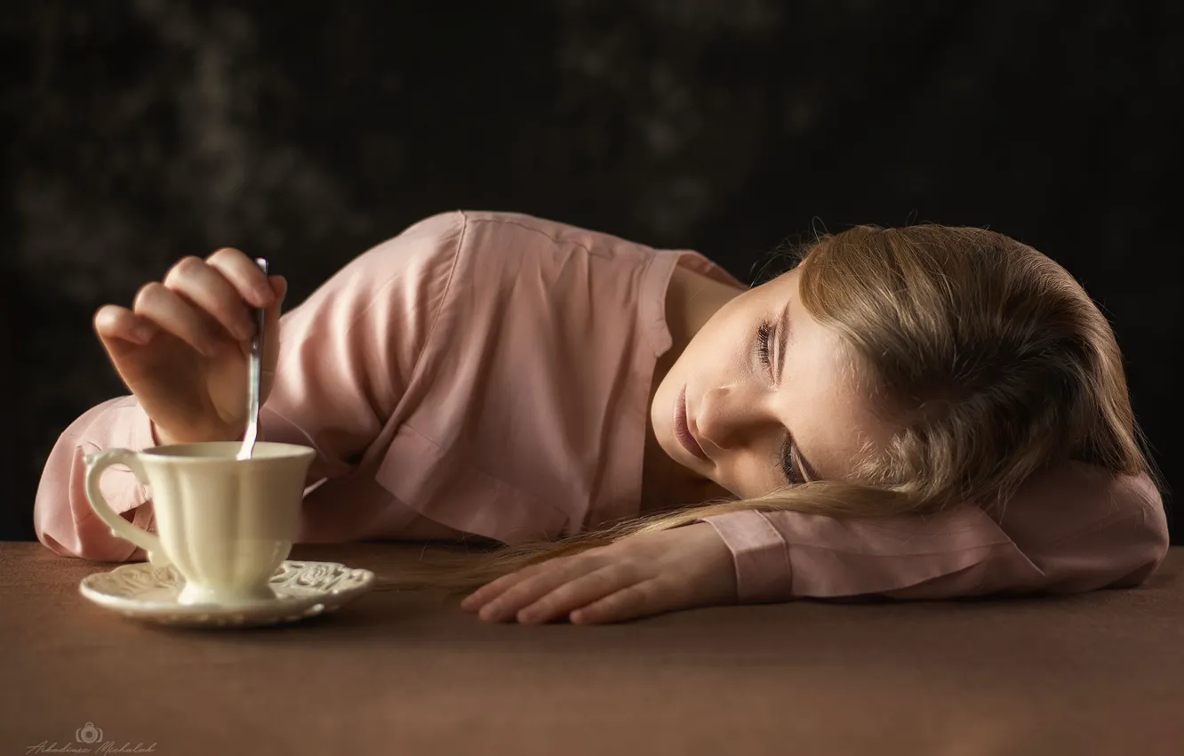 Photo wallpaper girl, Cup, Rus, Michalak Arkadiusz