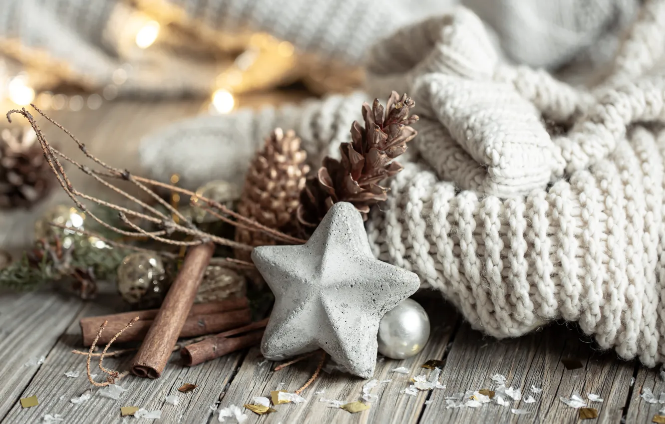 Photo wallpaper decoration, new year, Christmas, Christmas, vintage, winter, New Year, decoration