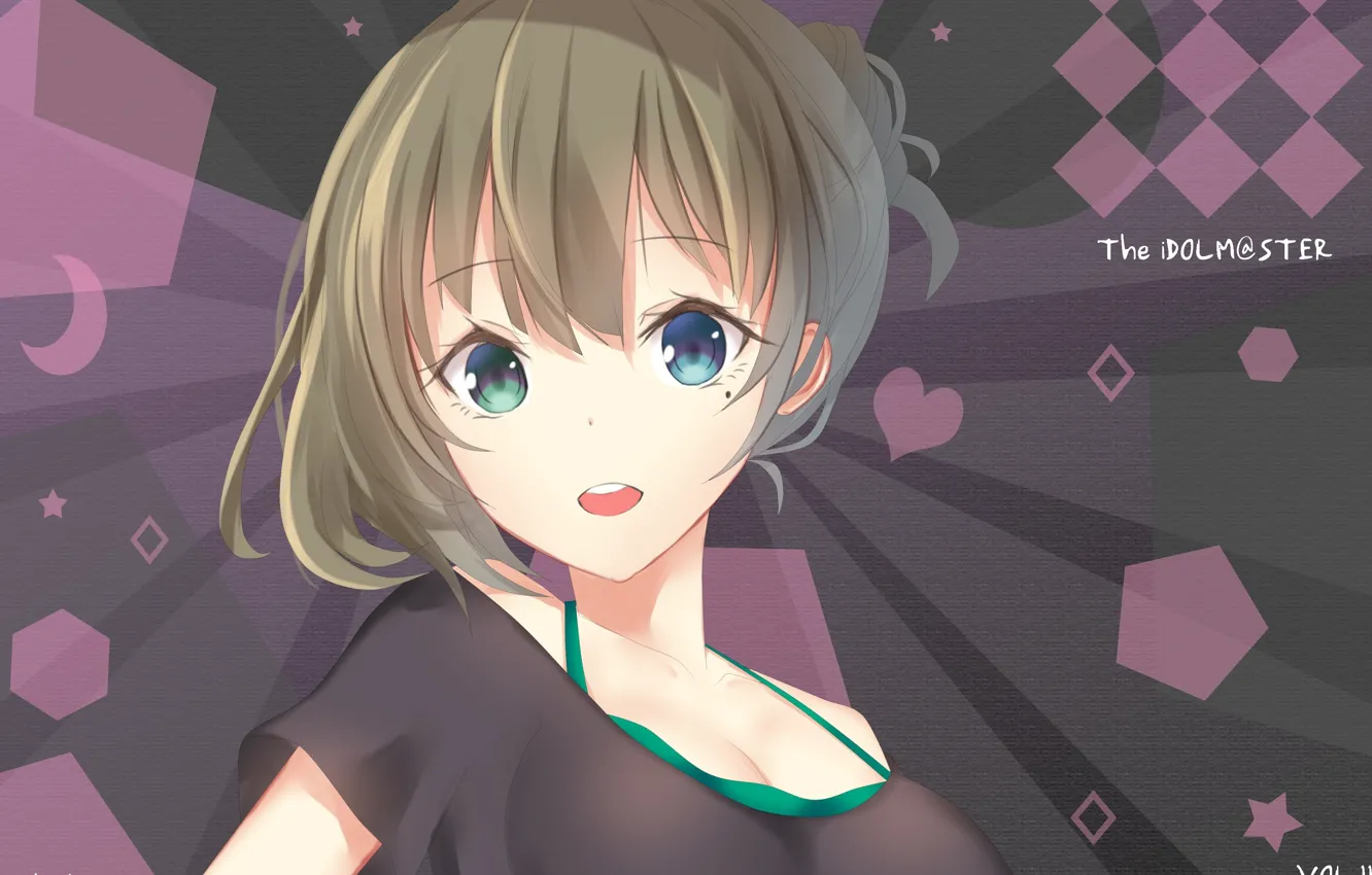 Photo wallpaper kawaii, moon, game, star, blouse, green eyes, heart, smile