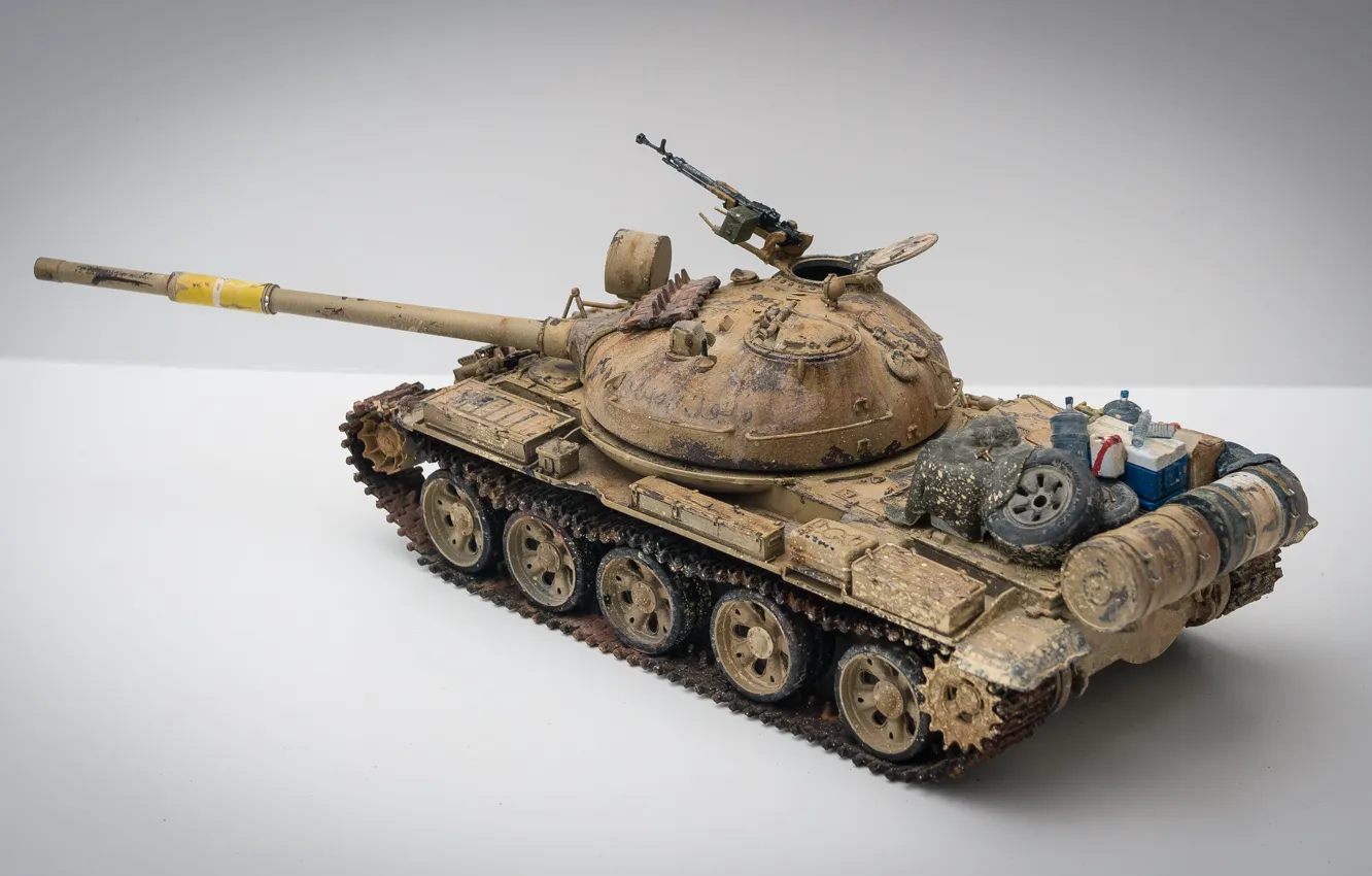 Photo wallpaper toy, medium tank, model, Iraqi T-62