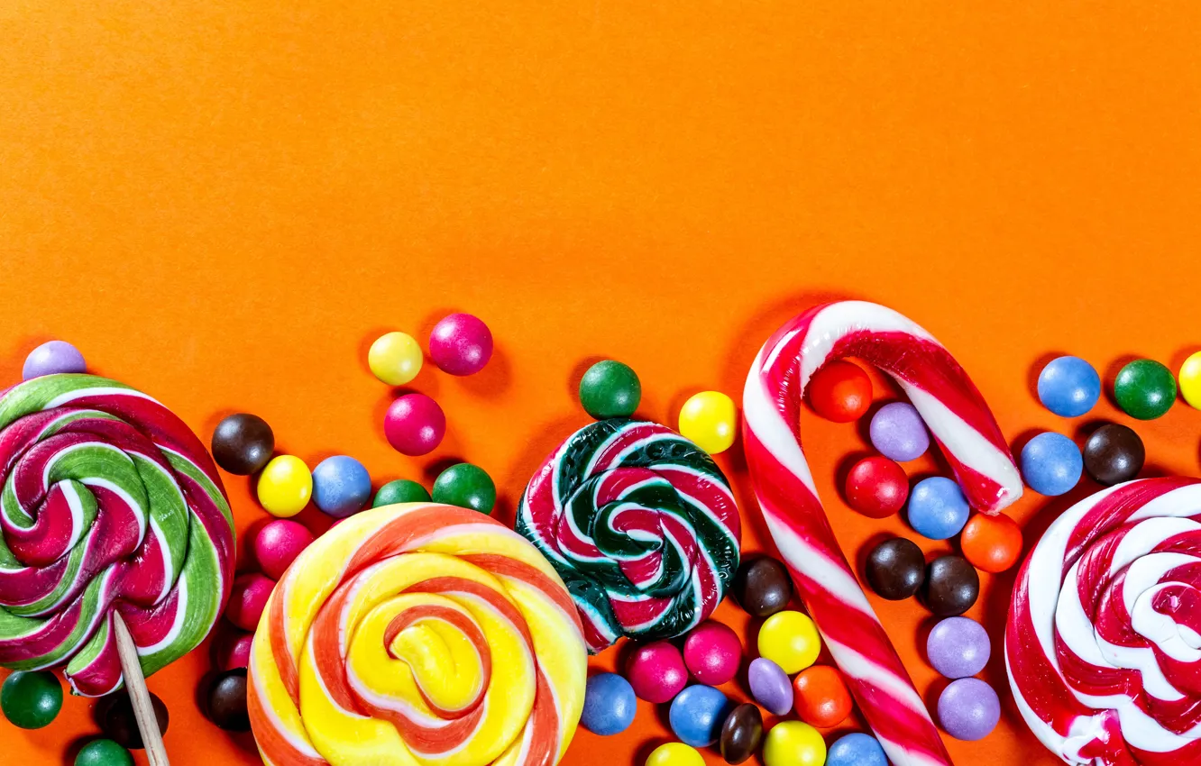 Photo wallpaper photo, Candy, Sweets, Food, Lollipops, Pills